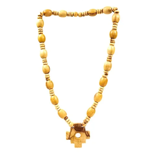 Miebox Rituals - Pearl Of The Spiritual Path: Palo Santo And Chakana Necklace (inca Cross Necklace)