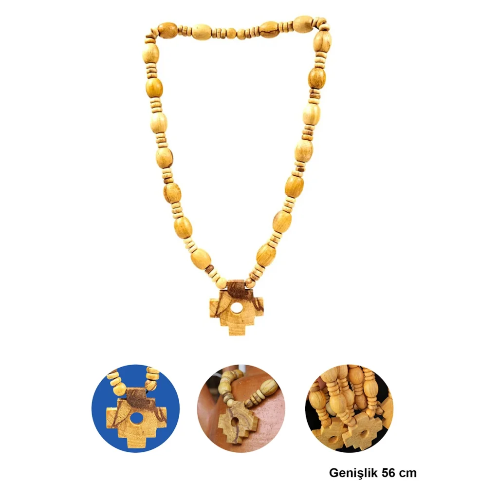 Miebox Rituals - Pearl Of The Spiritual Path: Palo Santo And Chakana Necklace (inca Cross Necklace)