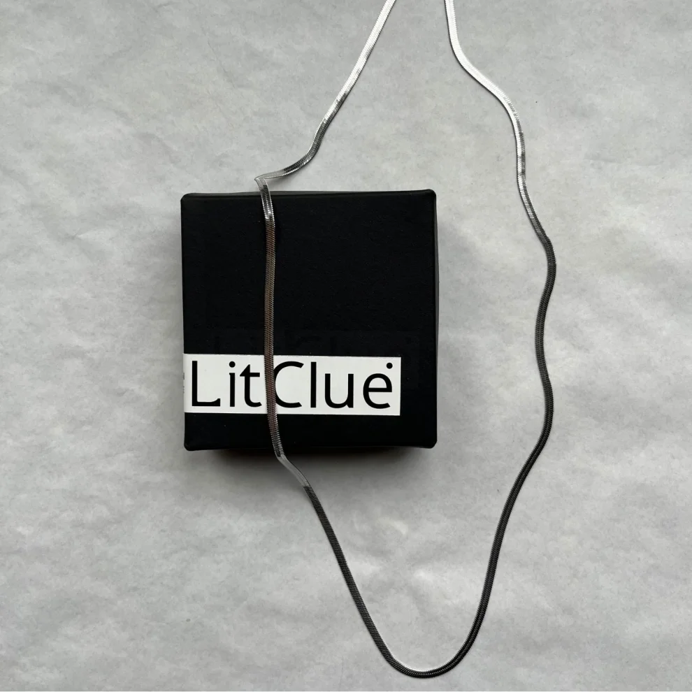 Lit Clue - Nonentity Collection - Snake Necklace - Stainless Steel