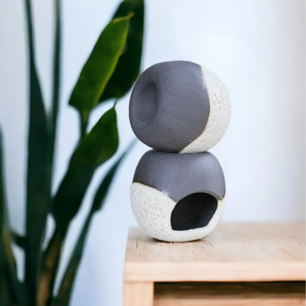 Plant in da House - El Yapımı Stoneware Seramik Buhurdanlık - Ill