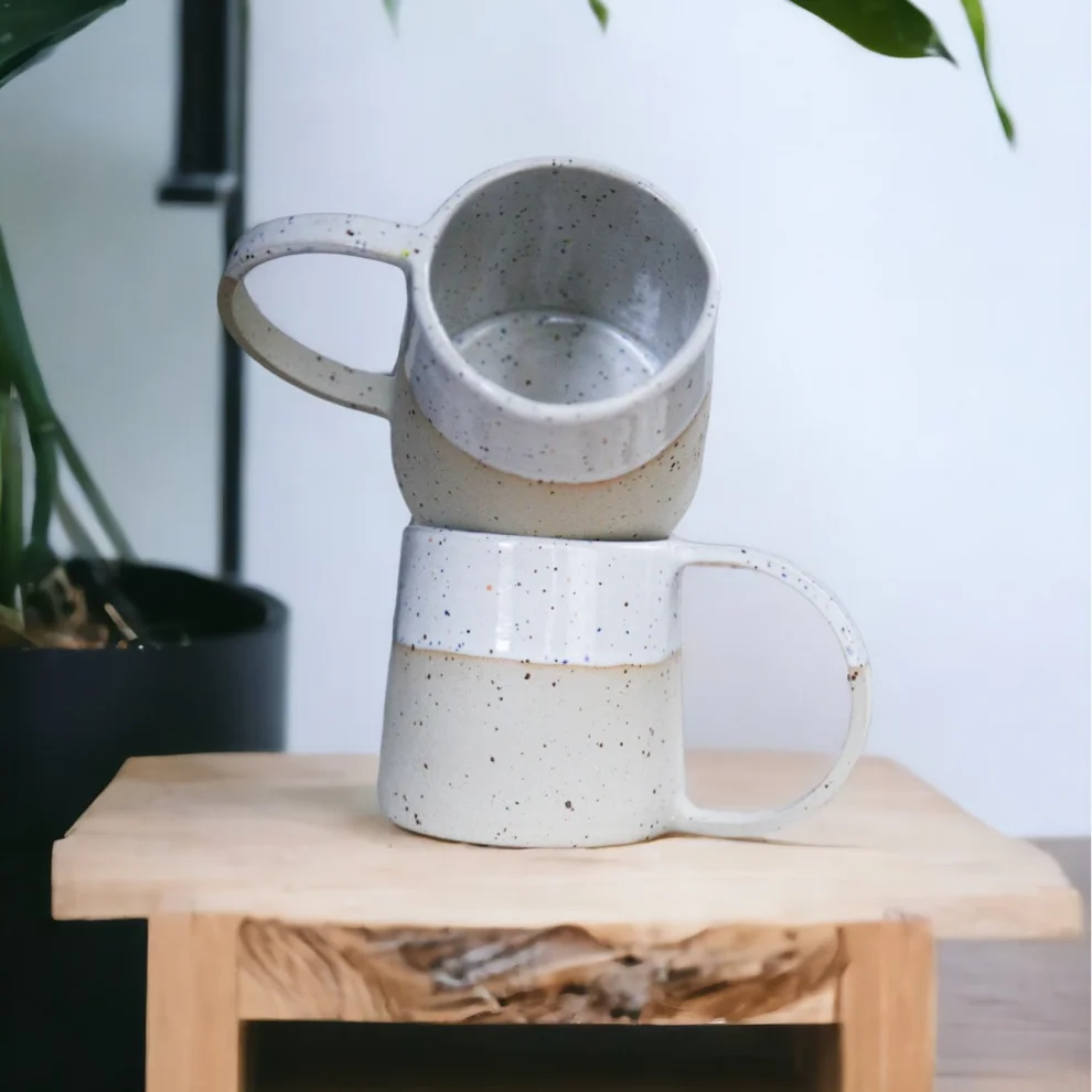 Plant in da House - Stoneware Seramik Kahve Fincanı - Il