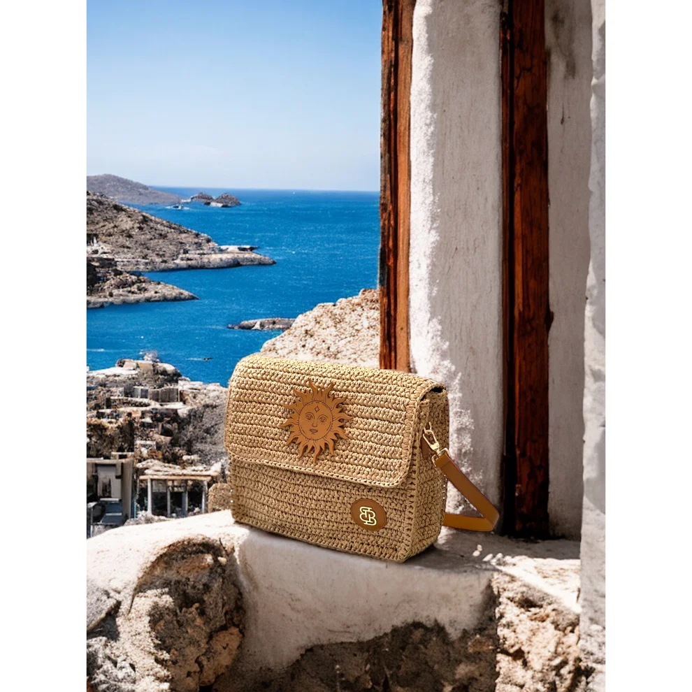 Bloomsbury İstanbul - Sun Therapy Straw & Leather Shoulder Bag