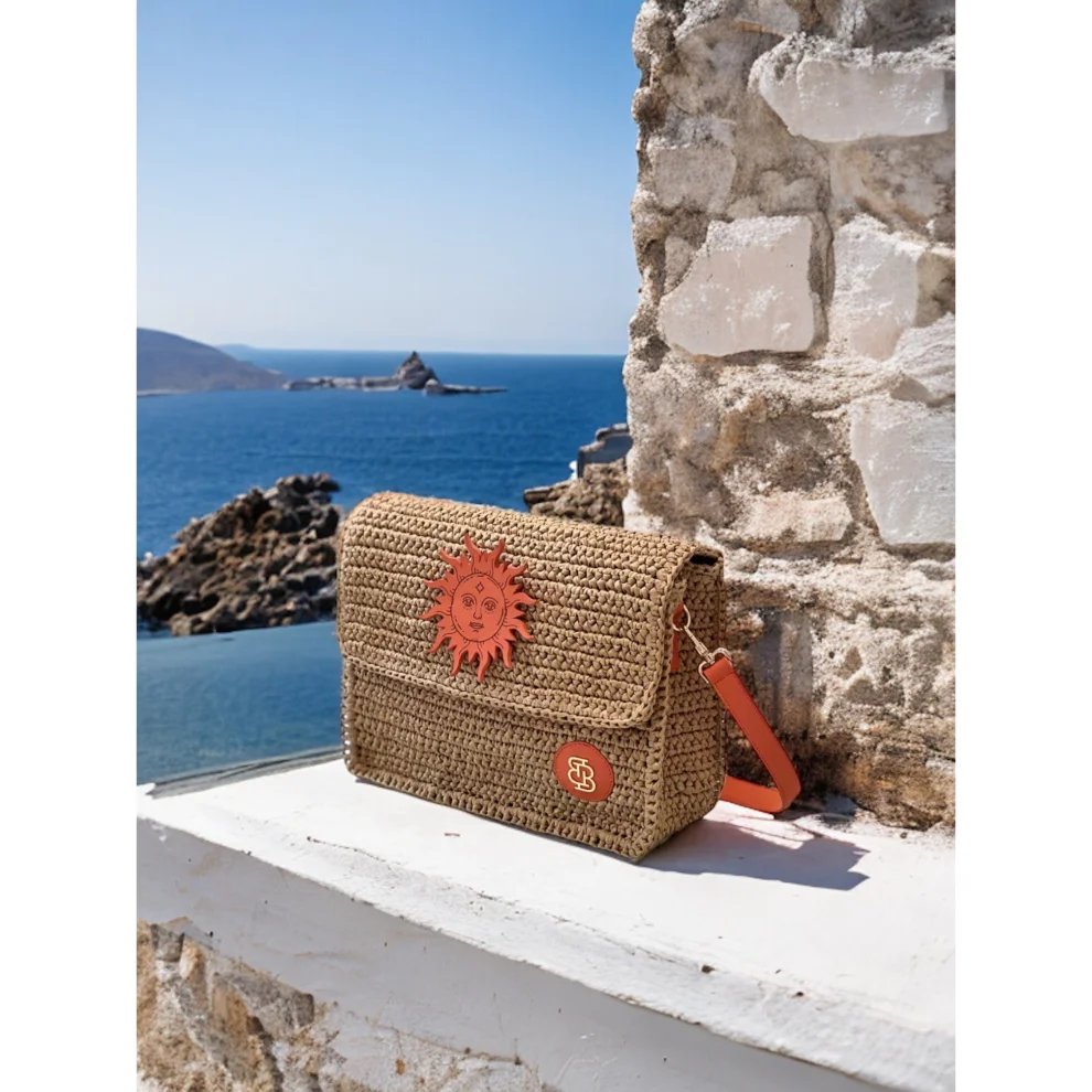 Bloomsbury İstanbul - Sun Therapy Straw & Leather Shoulder Bag