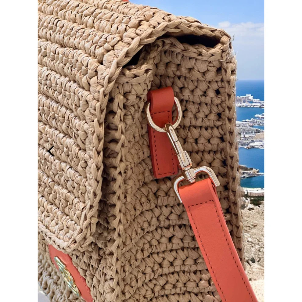 Bloomsbury İstanbul - Sun Therapy Straw & Leather Shoulder Bag