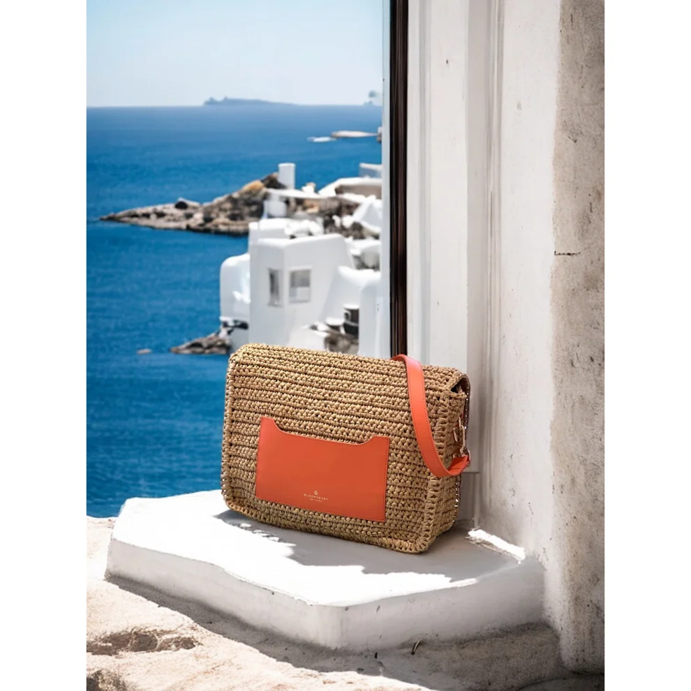 Bloomsbury İstanbul - Sun Therapy Straw & Leather Shoulder Bag