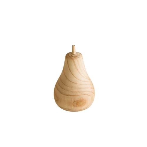 Beige & Stone - Wooden Pear Decorative Trinket Object