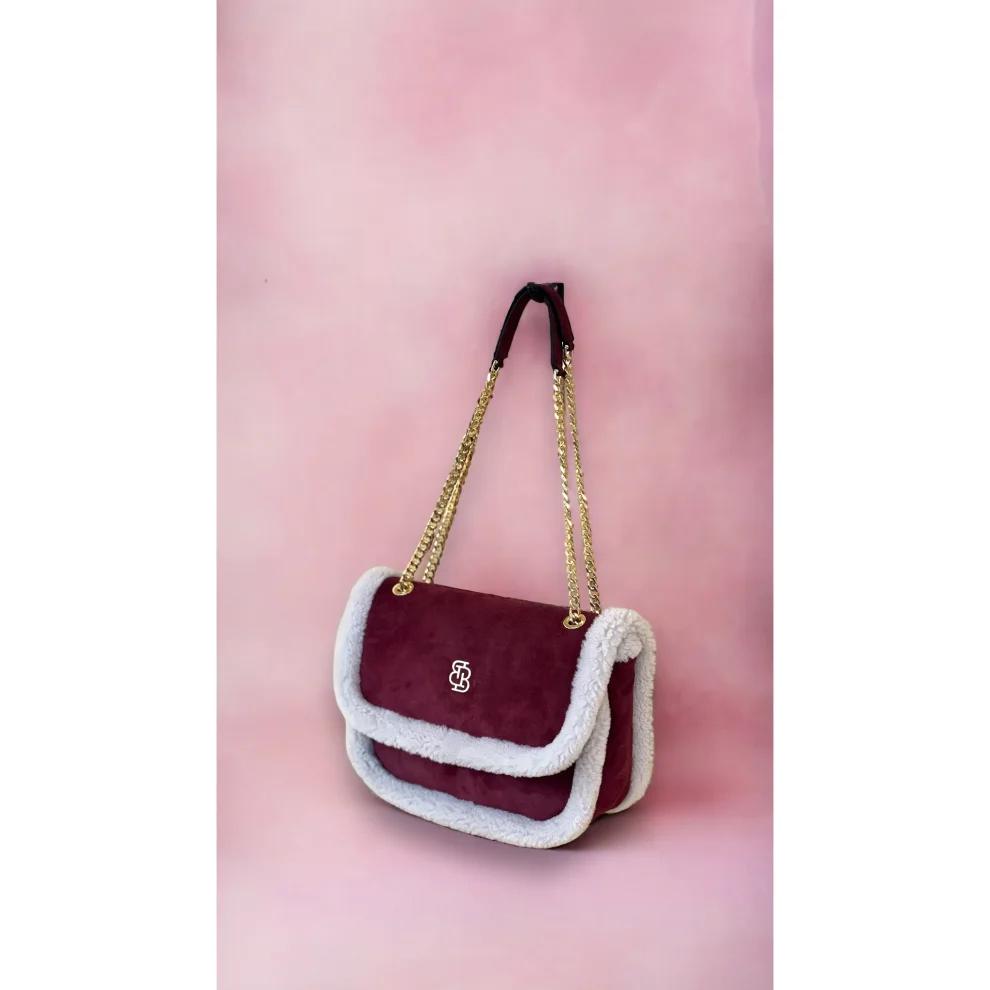 Bloomsbury İstanbul - Les Alpes Suede Shearling Shoulder Bag