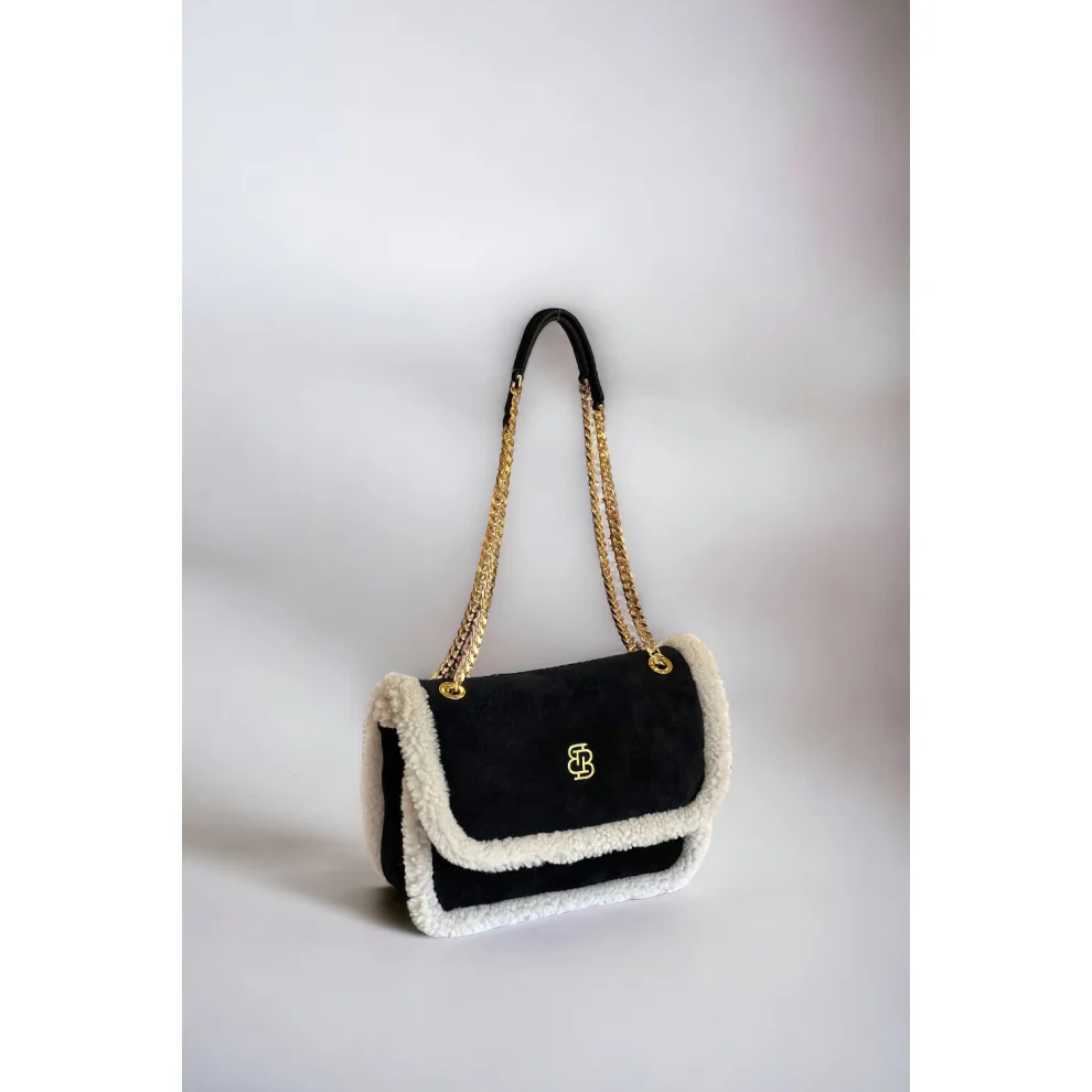 Bloomsbury İstanbul - Les Alpes Suede Shearling Shoulder Bag