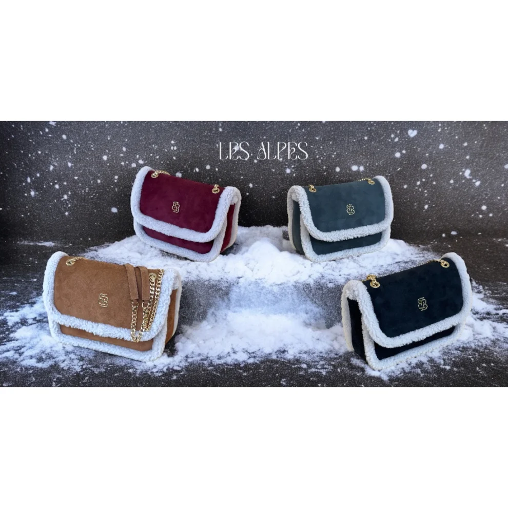 Bloomsbury İstanbul - Les Alpes Suede Shearling Shoulder Bag