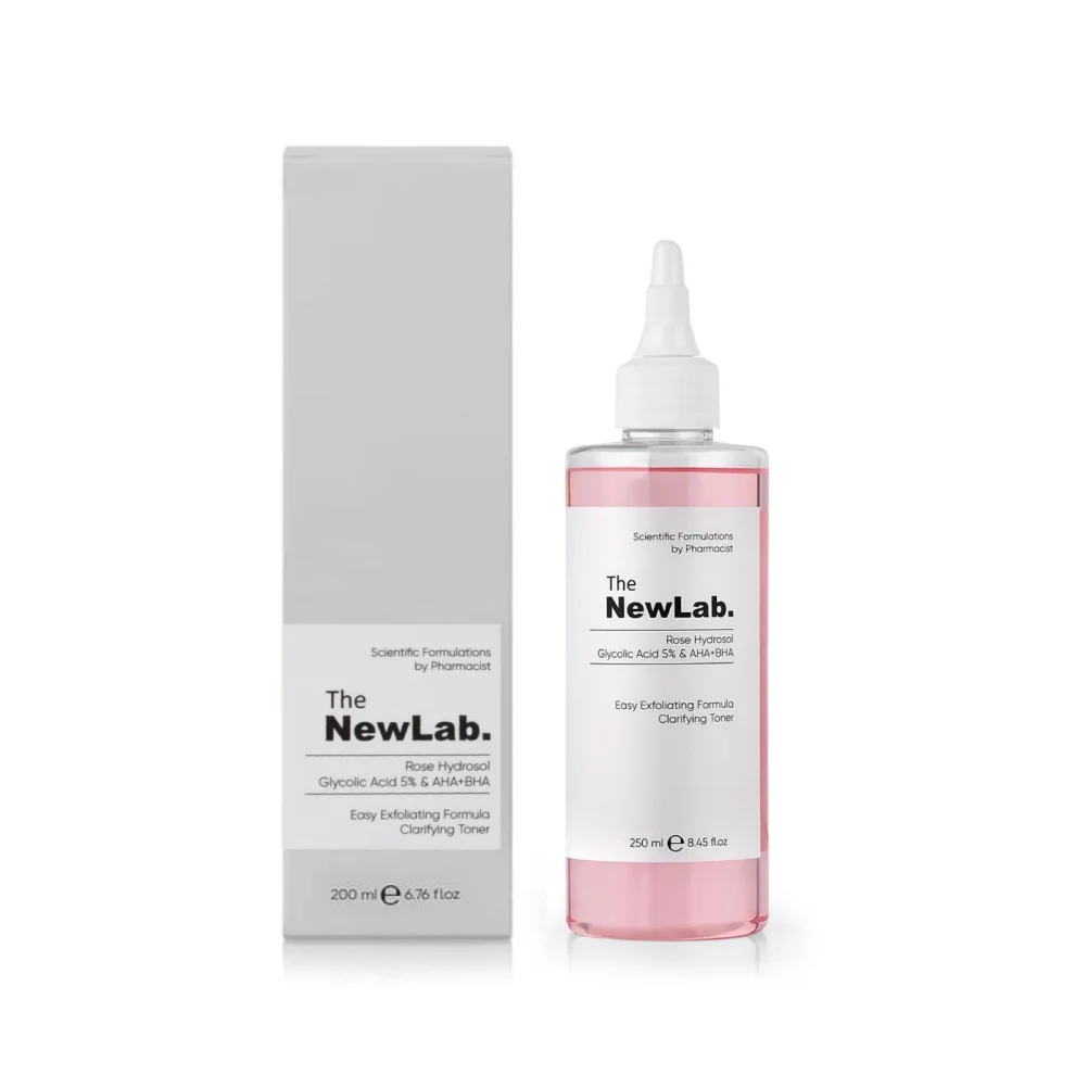 The NewLab - Canlandırıcı & Cilt Tonu Eşitleyici Toner Rose Hydrosol Glycolic Acid 5% & Aha+bha 250 Ml