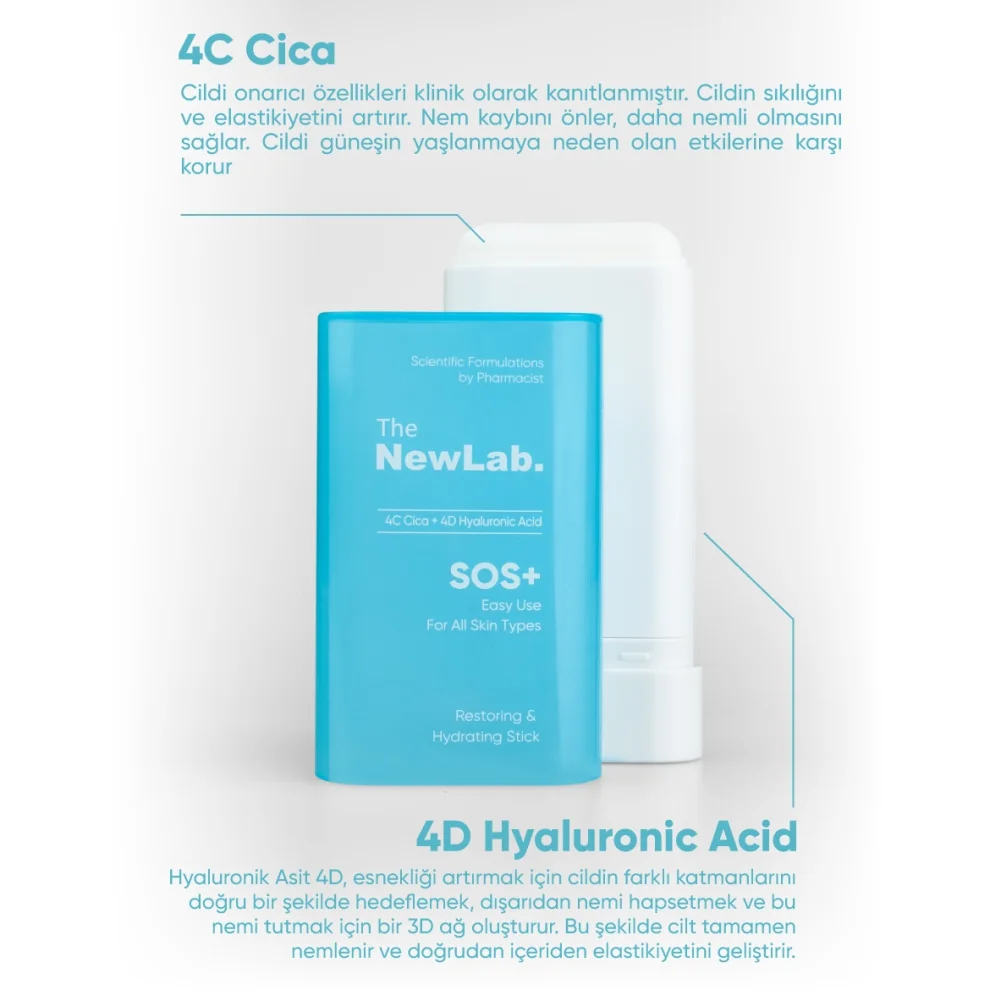 The NewLab - Onarıcı Ve Nemlendirici Stick Güneş Kremi 4c Cica 4d Hyaluronic Acid
