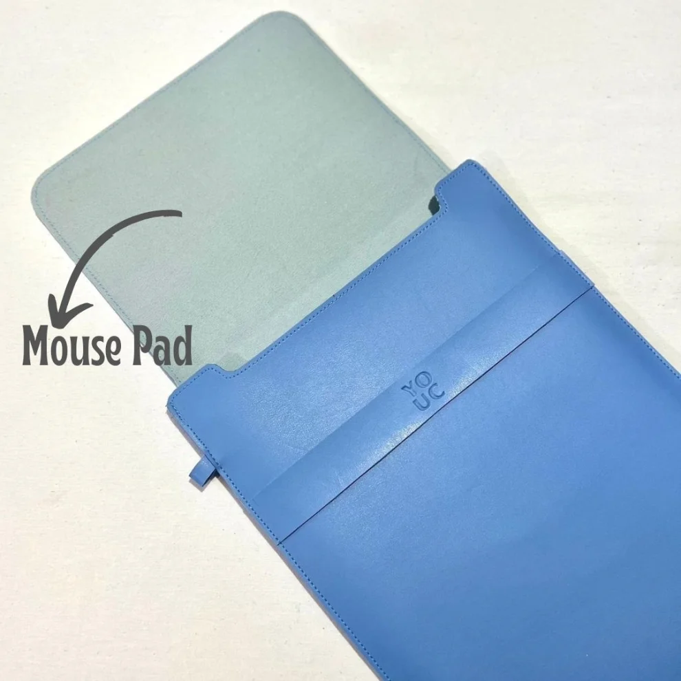 YOUC - Macbook Pro Air Waterproof Laptop Sleeve 13' 14' 15' Inch Notebook Vegan Faux Leather Bag M2
