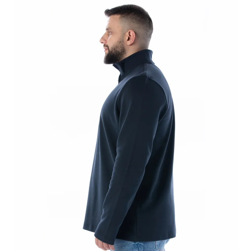 Raremankind Clothing - Atlas Yarım Balıkçı Fermuarlı Yaka Sweatshirt