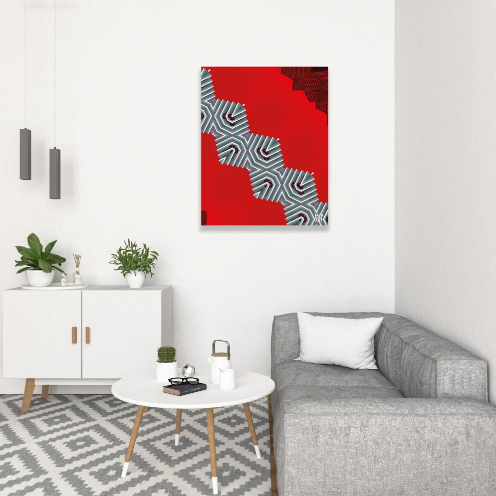 Mersim Art - Mirror Red Tablo