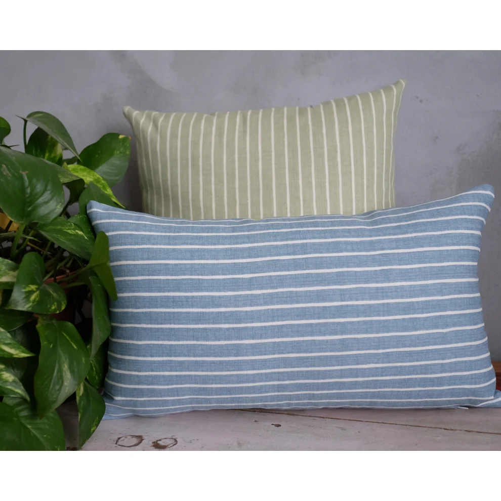 Miliva Home - Pastel Tones Striped Throw Pillow Cover