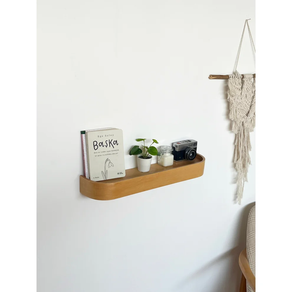 Fagus Wood - Wooden Natural Solid Wall Shelf