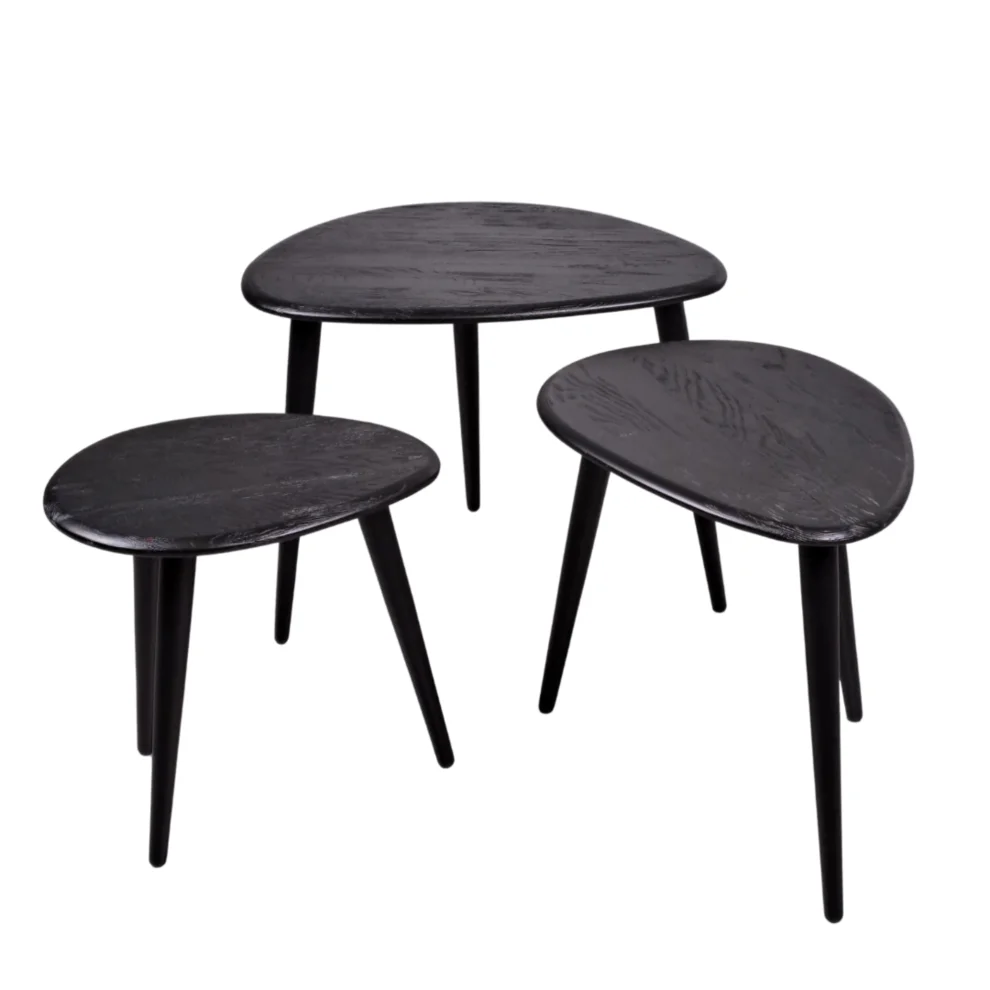 Idea-Wood - Ellipse Nesting Coffee Table Set Of 3