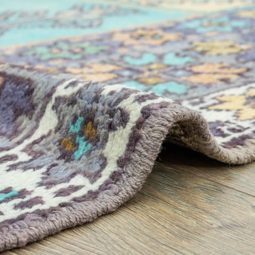 Soho Antiq - Tayte Abudance Patterned Colorful Wool Rug 158x371 Cm