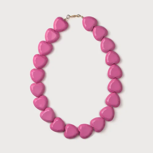 HOELO - Necklace With Pink Hearts