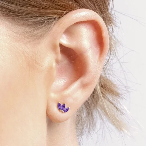 Studio D'oro - Florence Amethyst Earrings