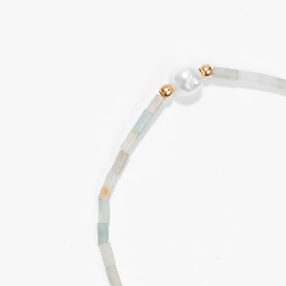 Studio D'oro - Reef Amazonite & Pearl Anklet