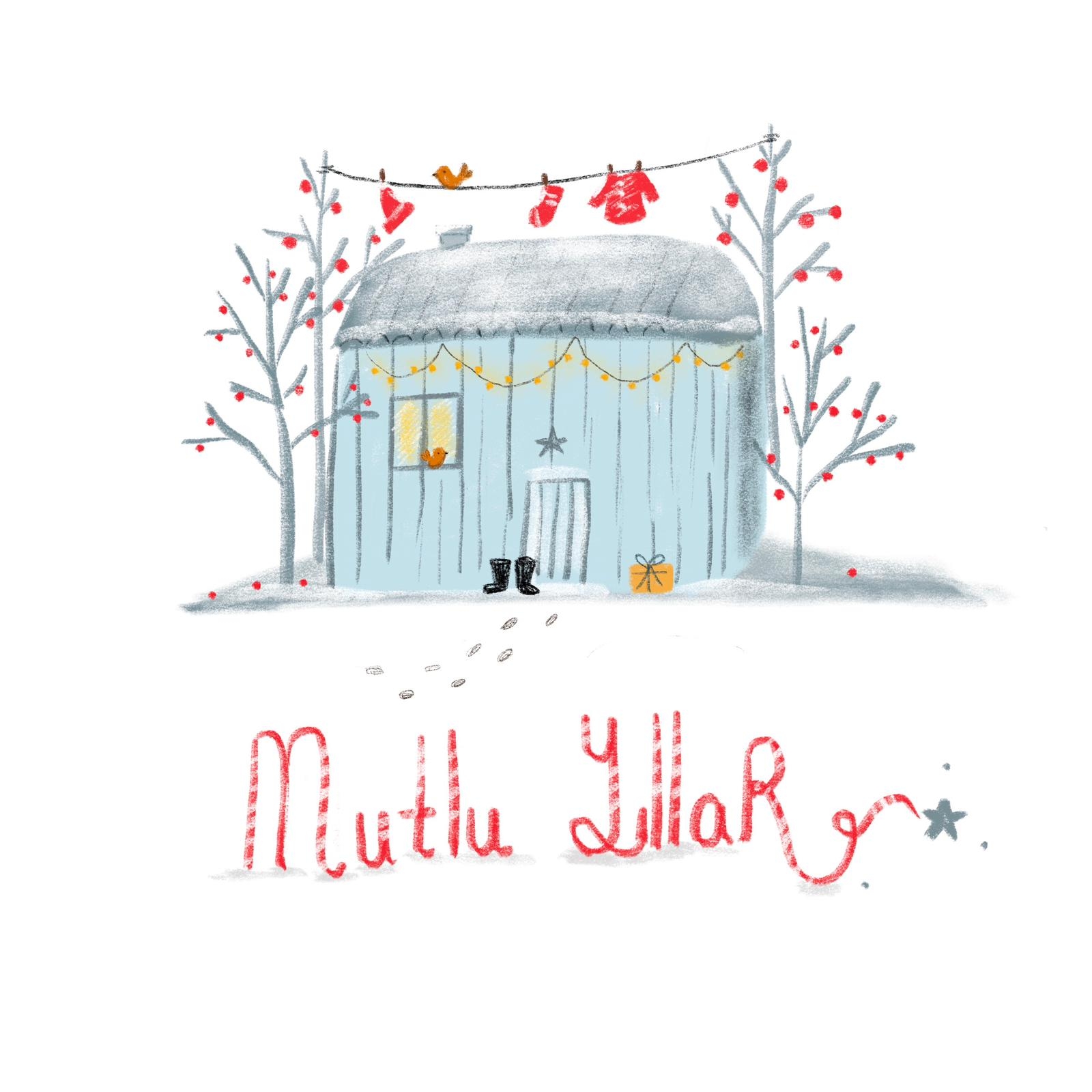 Concept Greeting Card - Happy Years, Winter House