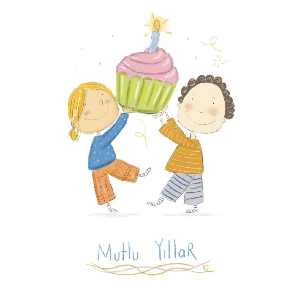 Mundough - Concept Greeting Card - Happy Years, Cupcake