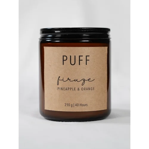 Puff - Puff Tropical Fruit Scented Soy Candle - Firuze 210g