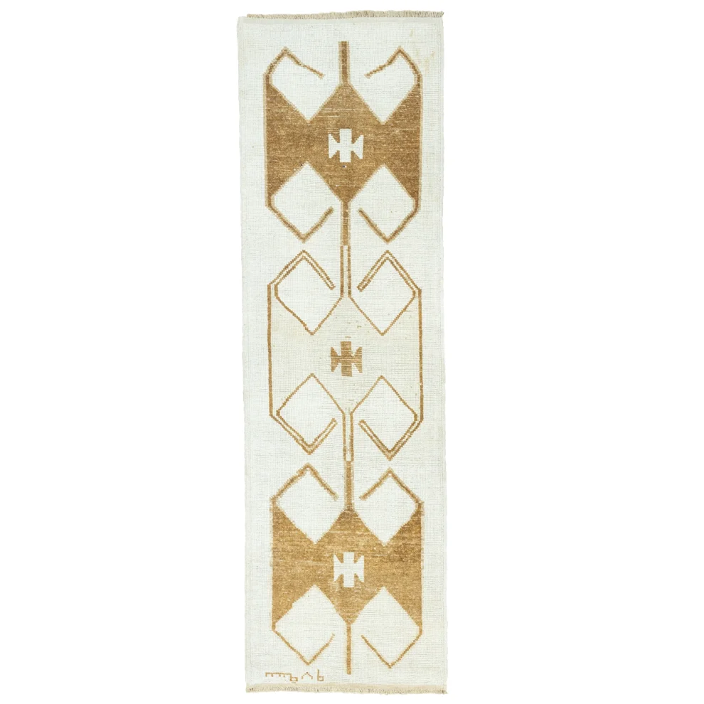 Soho Antiq - Land Primitive Designed Hand-woven Runner Rug 98x320 Cm