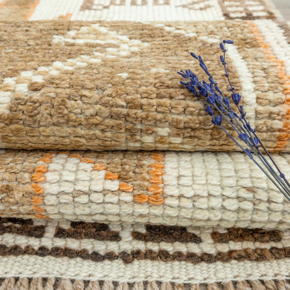 Soho Antiq - Linnae Hand-woven Herki Wool Runner Rug 87x395 Cm