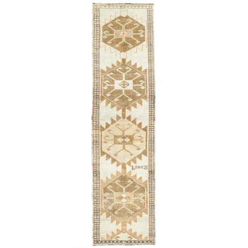 Soho Antiq - Linnae Hand-woven Herki Wool Runner Rug 87x395 Cm