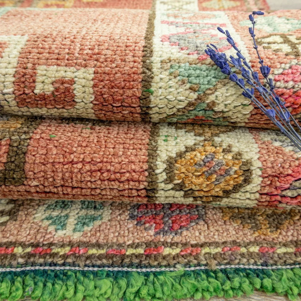 Soho Antiq - Zahter Ethnic Design Hand-woven Wool Runner Rug 77x367 Cm