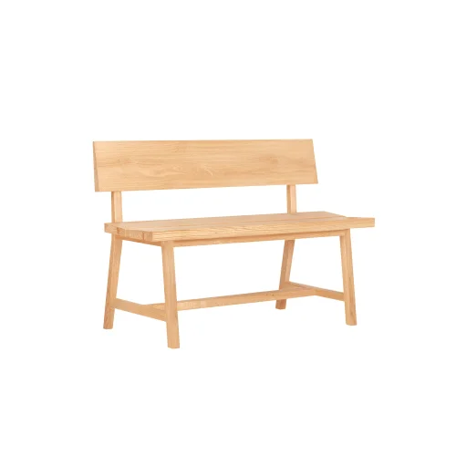 ANANAS - Pi Oak Backrest Bench / 120 Cm