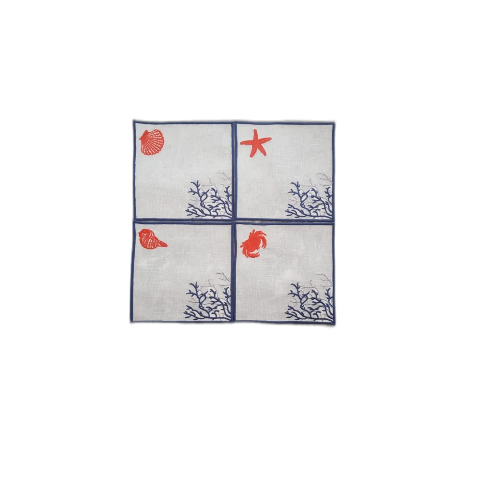 ZM Decor - Placemat Coral Patterned Set Of 4