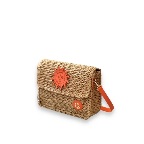 Bloomsbury İstanbul - Sun Therapy Straw & Leather Shoulder Bag