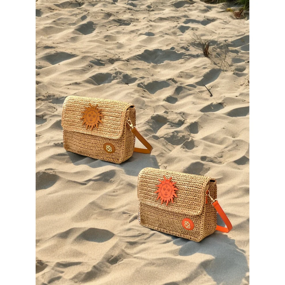 Bloomsbury İstanbul - Sun Therapy Straw & Leather Shoulder Bag