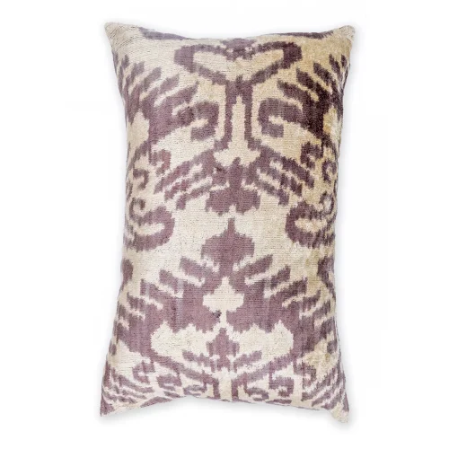 Soho Antiq - Gaia Primitive Figured Handmade Velvet Ikat Pillow 60x40 Cm