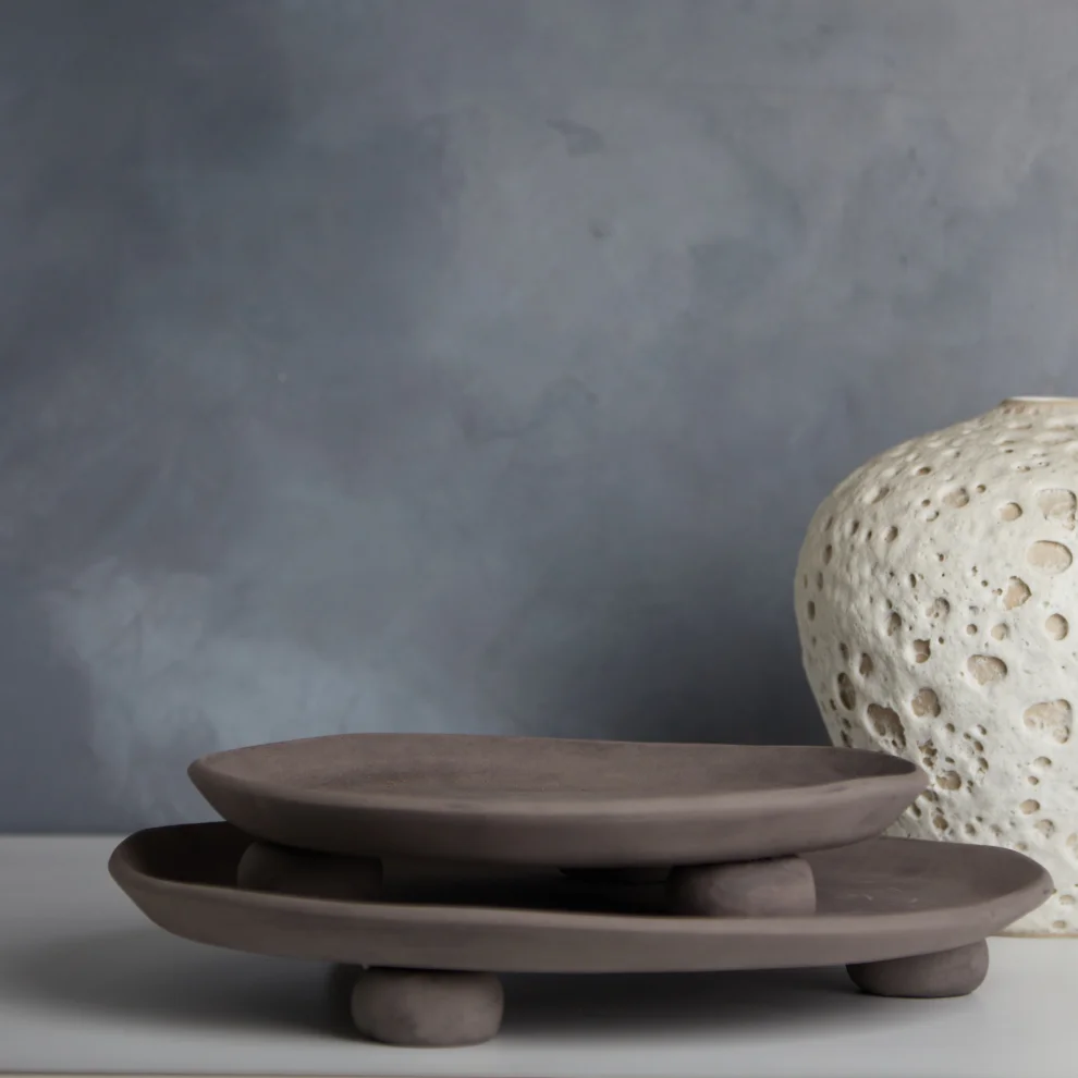 Bohemtolia - Makaron Handmade Ceramic Plate 28 Cm