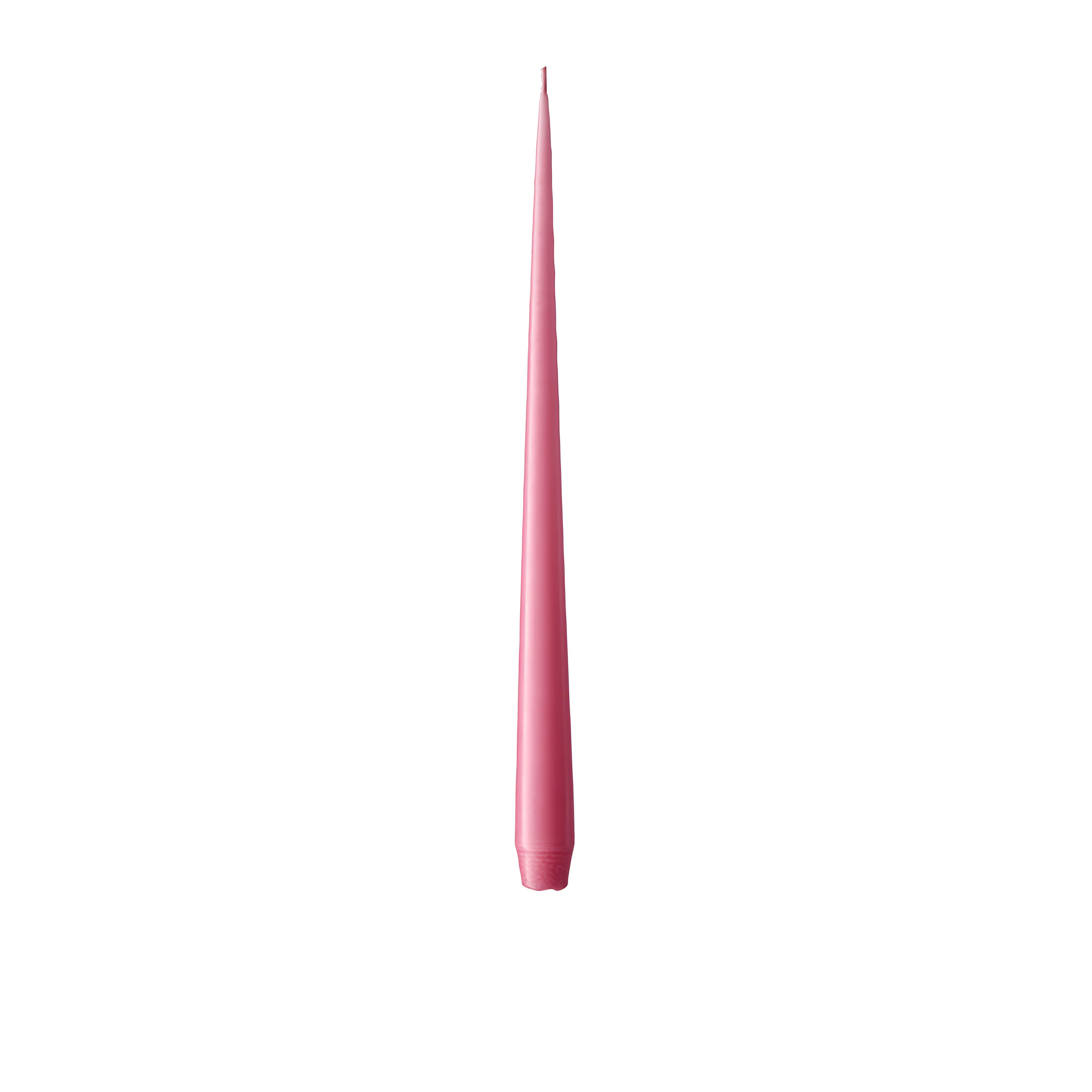 Clear Pink Taper Candle 32cm