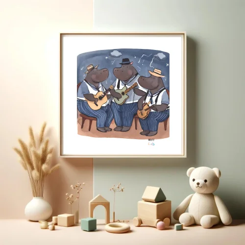 Muff Kids - The Blues Band Of Hippos Art Print Poster