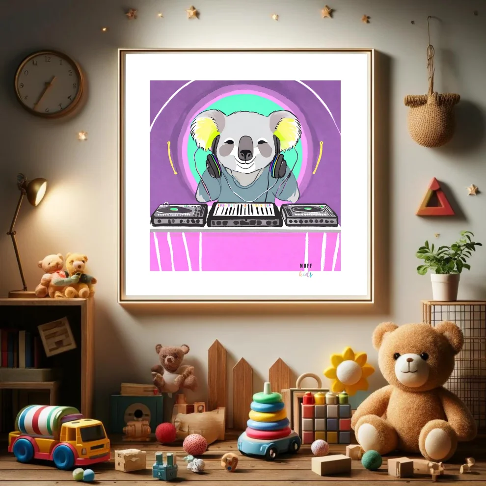 Muff Kids - The Electronic Music Dj Koala Art Print Poster