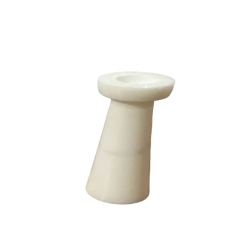 I Concept - Bema Marble Footed Candle Holder White