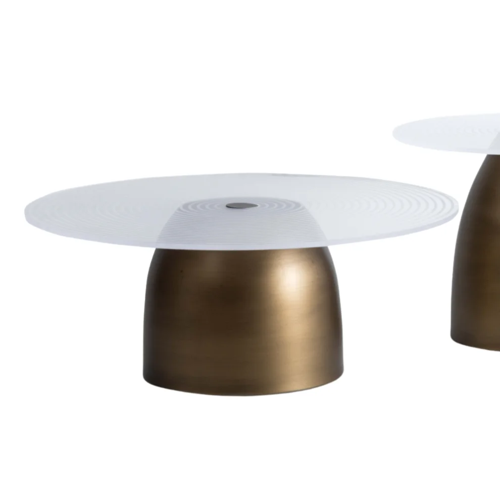 Bekaliving - Karfa Plexi Double Coffee Table Set Brass