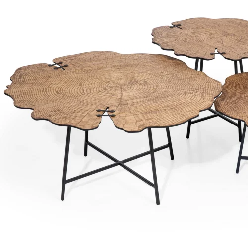 Bekaliving - Lula Wooden Triple Coffee Table Set Oak