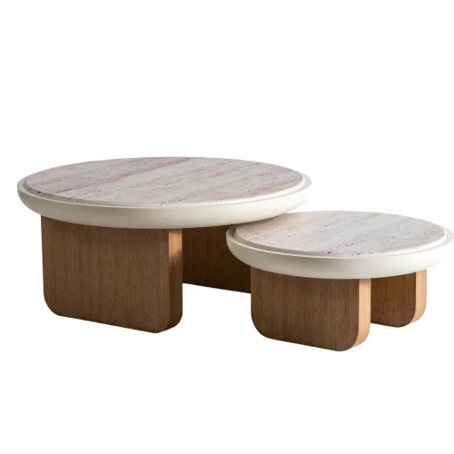 Beka Living - Manu Wooden Double Coffee Table Set