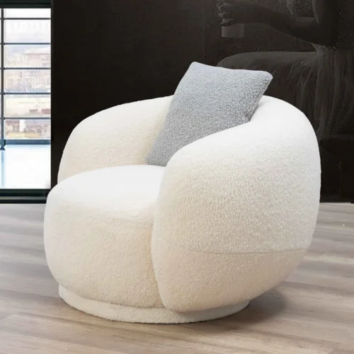 Beka Living - Titan Teddy Armchair White