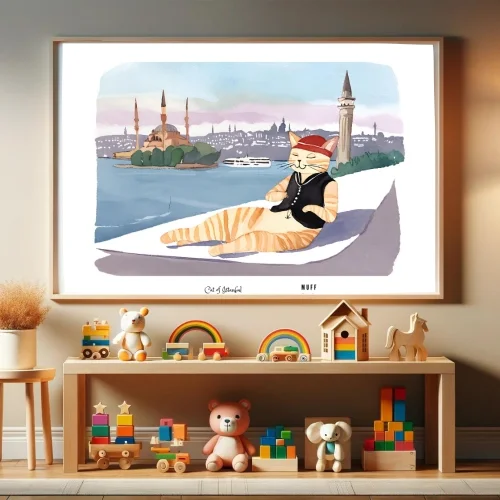 Muff Kids - Cat Of Istanbul - Travel Edition Art Baskı For Kids
