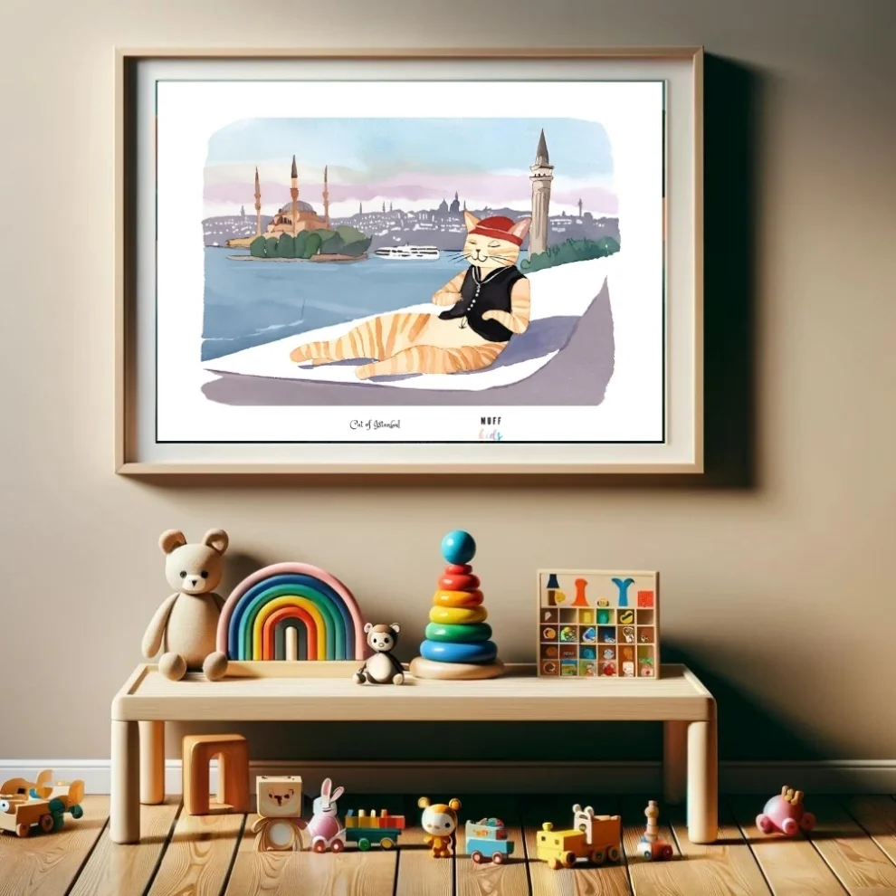 Muff Kids - Cat Of Istanbul - Travel Edition Art Baskı For Kids