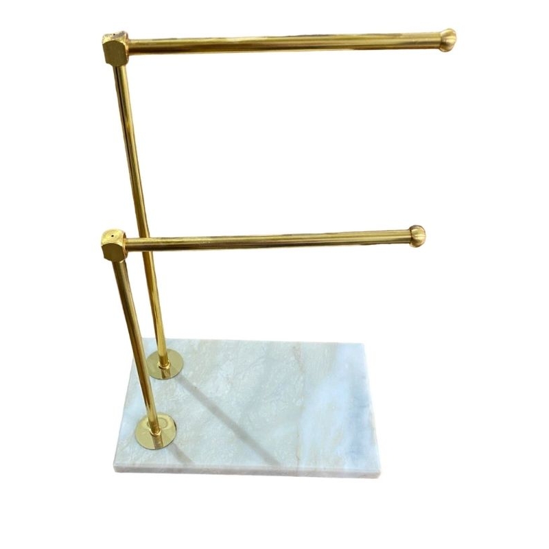 Mergen Marble Towel Holder 2-piece White