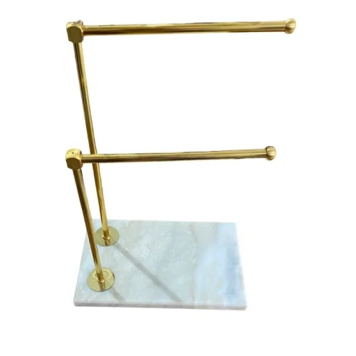 I Concept - Mergen Marble Towel Holder 2-piece White